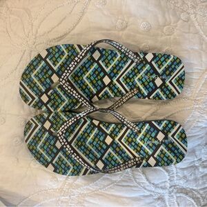 Vera Bradley Women's Mosaic Sandals - Blue and Green